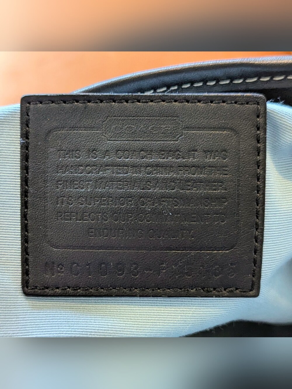 Coach Black and Cream Patterned Tote - Picture 8 of 9